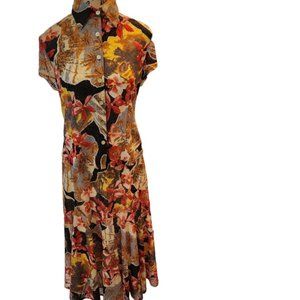 Women's loose skirt and blouse with floral print. Size M